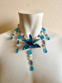 Image 1 of 🌀Aquamarine🌀Cymbidium Orchid Necklace 