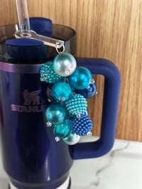 Image 2 of Star Shine Sea Glass Aura Tumbler Straw Bauble
