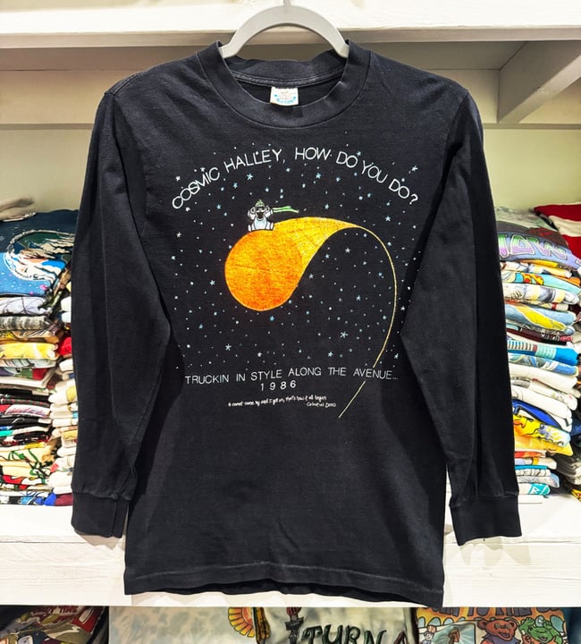 Grateful Dead 1986 Cosmic Charlie (Halley) Longsleeve Lot Shirt - Size SM