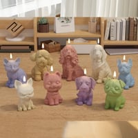 Image 2 of DIY Dog Candle Silicone Mold Cute 3D Animal Aromatherapy Candle Resin Mold Making Cute Gift Table De