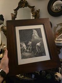 Image 2 of "1800's Dante Inferno Gustave Dore" page with preserved spider web - 1