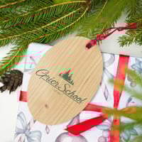 Image 2 of Wooden ornaments with green Grier logo