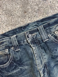 Image 4 of Japanese Brand Slime Washed Distressed Straight Leg Jeans - Size 31 
