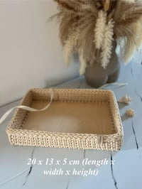 Image 2 of Square or rectangular crochet basket