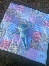 Image 2 of Bunnies, Florals and Gingham Patchwork Mat