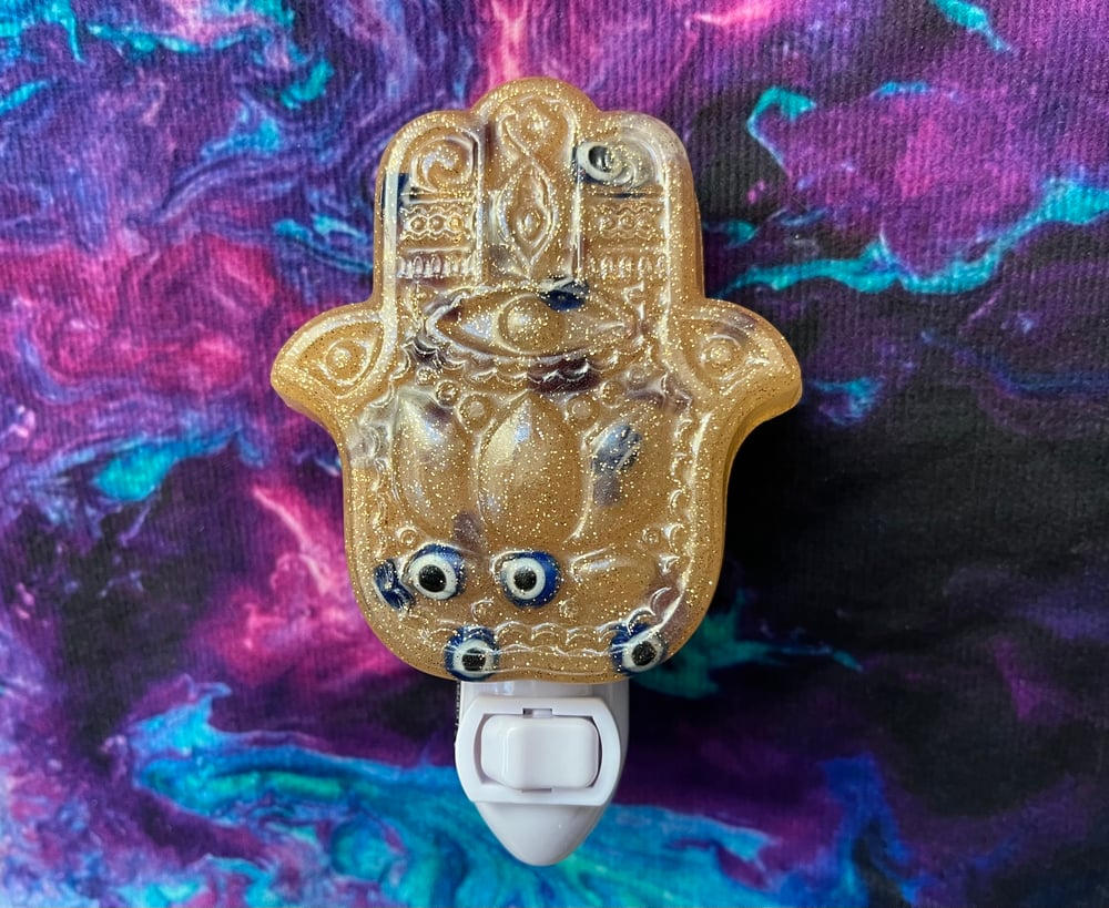 Image of Reiki Charged Hamsa + Mal De Ojo Shine Your Inner (Night) Light