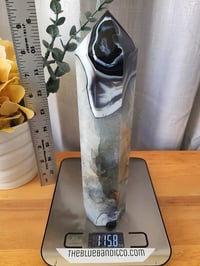 Image 2 of 1.15lb Black Agate Tower Natural Healing Crystal 
