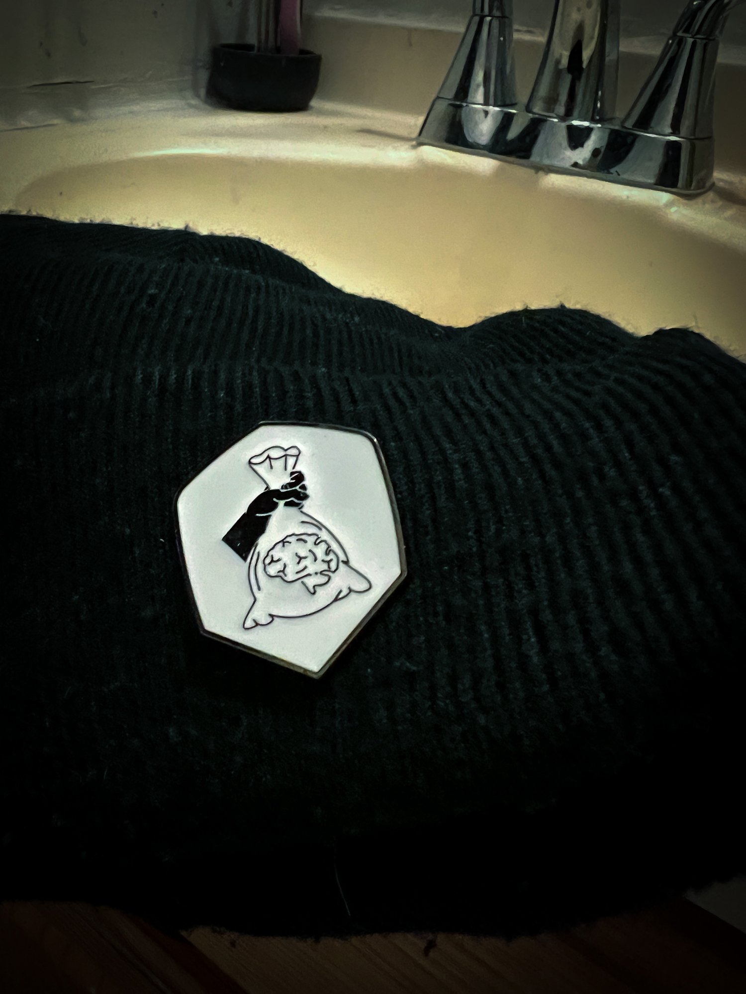 Image of Protect Your Mentals Pin (white)