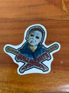 Michael Myers Happy Halloween Sticker