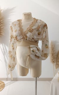 Image 2 of Boho top for photoshoot | Adeline | size S-M - floral