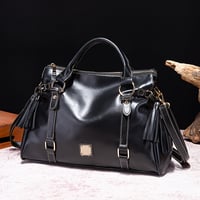 Image 3 of Women'S Vintage Commuter Tote Bag with Removable Strap & Zipper Closure - Golden-Ton