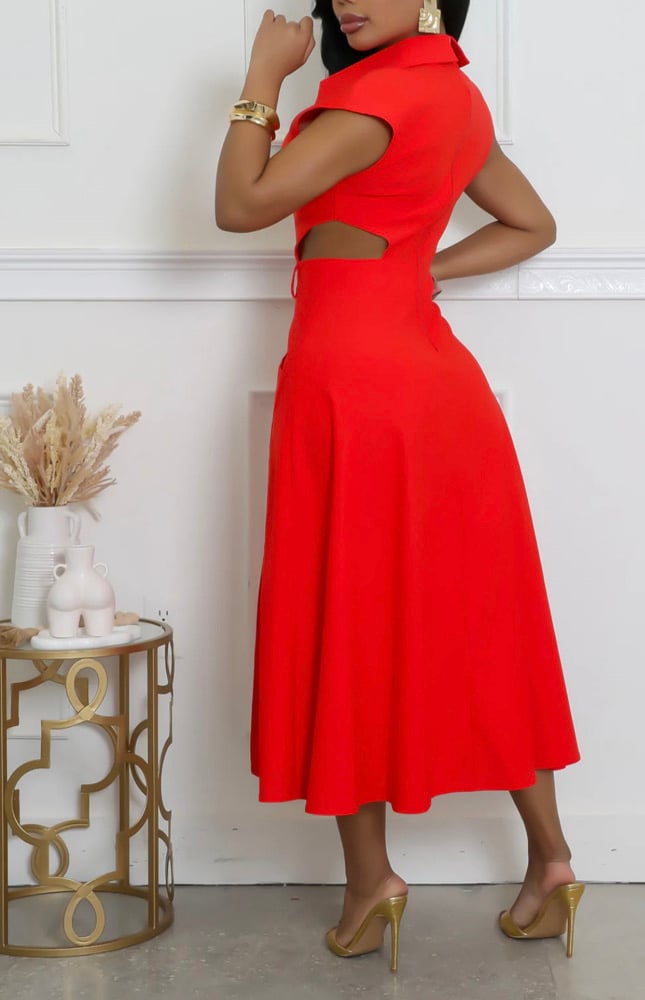 Orange Midi Dress | Diva J's Closet