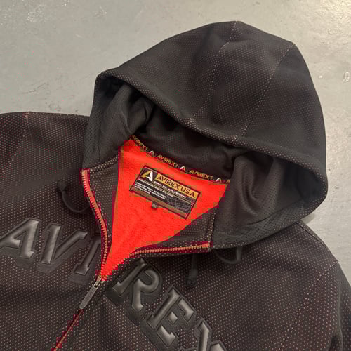Image of 2000s Avirex Perforated hoodie, size XL