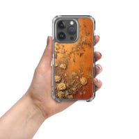 Image 15 of Baroque Goth Inspired Gold and Orange Textured Floral Look Clear Case for iPhone®