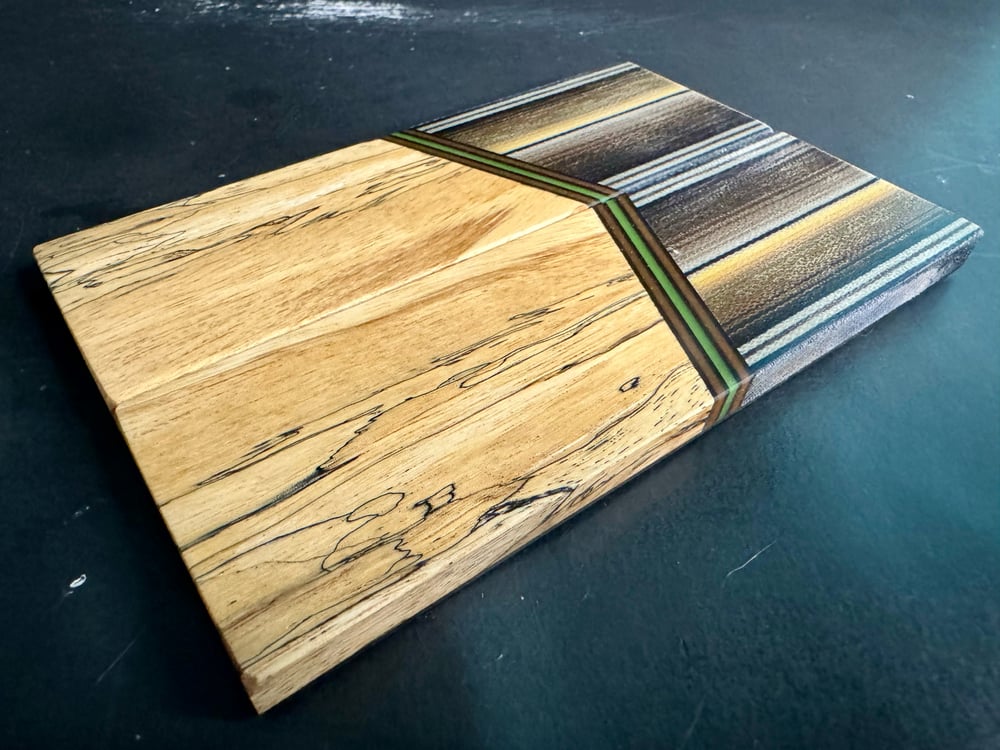 Image of G-carta Micarta & Spalted Tamarind GLOW Segmented Knife Scales