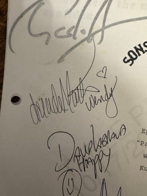 Image of Sons of Anarchy series finale signed by cast