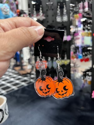 Jack O Lantern acrylic earrings Halloween