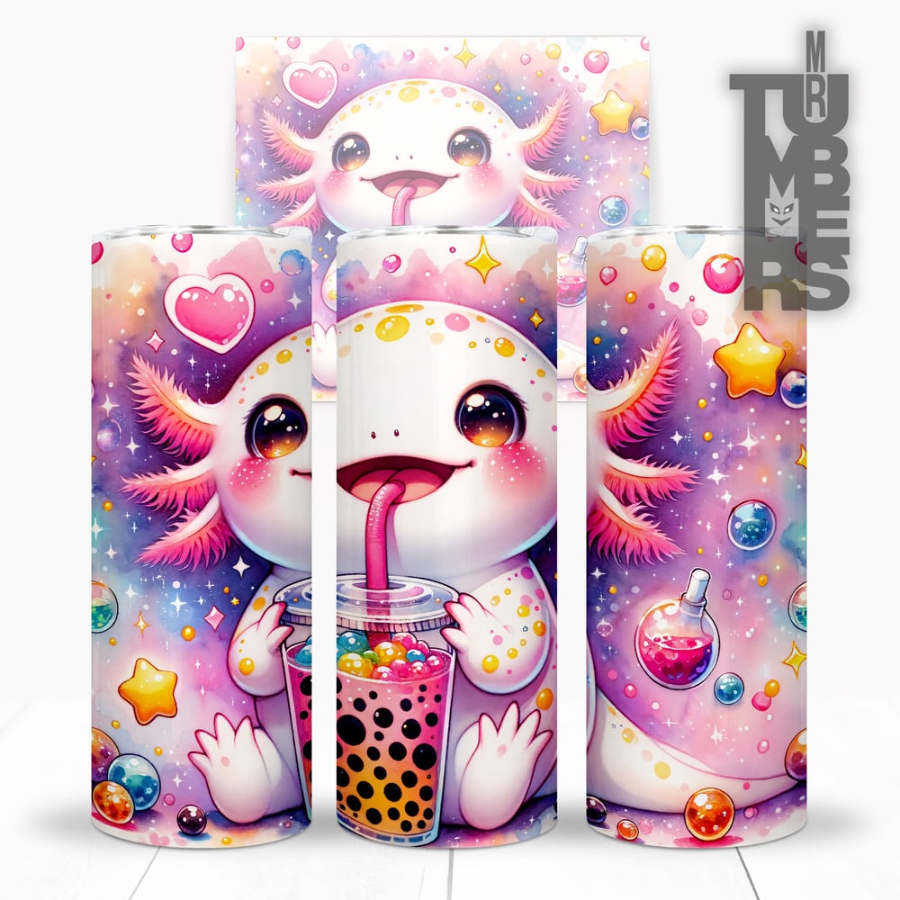 Image of AxolotI Bubble Tea Double Walled Stainless Steel Drinks Tumbler