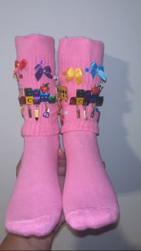 Image 1 of Kids Jeweled Charm Socks 
