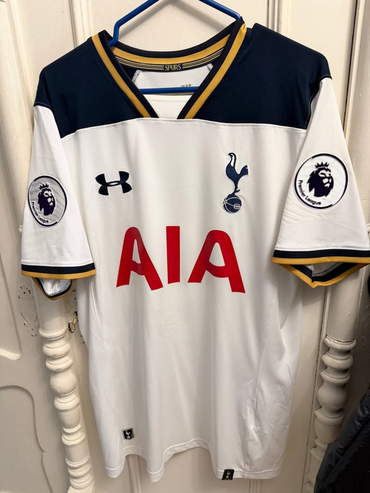 Image of Tottenham Hotspur “DEMBÉLÉ 19” 2016/17 Home Shirt + PL patches  (L)