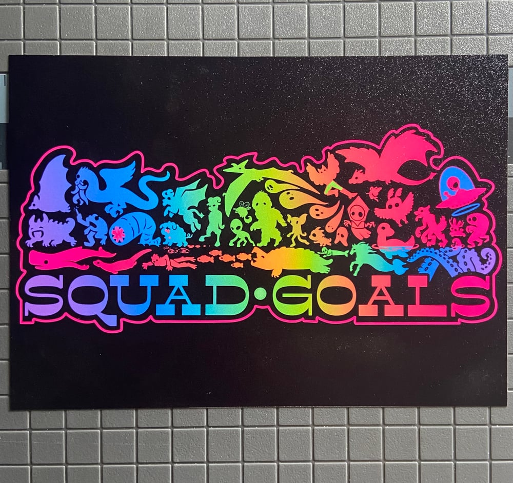 Squad Goal Mini Rainbow Print