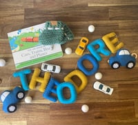 Image 1 of Car Name Garland - Blue & Yellow