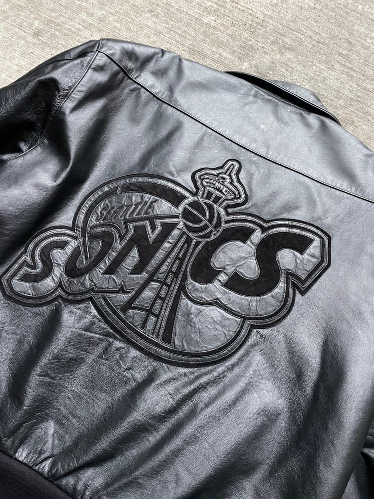 Image of Vintage Seattle Sonics Jeff Hamilton RARE Jacket