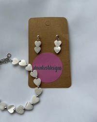 Image 1 of White Mother of Pearl Stud Earrings