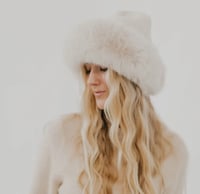 Image 2 of Faux Fur Knit Hat