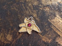 Image 1 of Silver 'Fly' pendant- 0.44ct Padparadscha Pink Sapphire