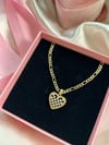 Blinged Angelic Heart Necklace