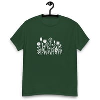 Image 7 of Unisex classic tee, Minimalist White Wildflowers T-Shirt | Simple Botanical Graphic Tee