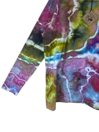 Image 3 of 3XL Ladies Long-Sleeve Stretch Tee in Bright Geode Ice Dye