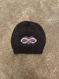 Image 3 of "Infinite Love" Charcoal Beanie – Love in Every Layer