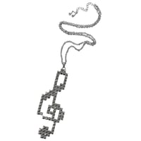 Image 1 of studded treble necklace 