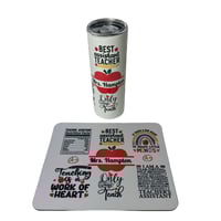 Image 1 of Teacher Assistant 20oz Tumbler & Mousepad Set