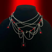 Image 1 of Spiders and Spiderwebs Necklace