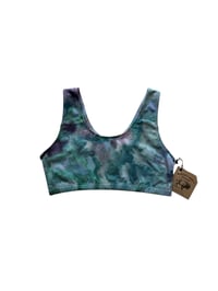 Image 4 of S (34) Cotton-Blend Tank Bralette in Mermaid Watercolor Ice Dye