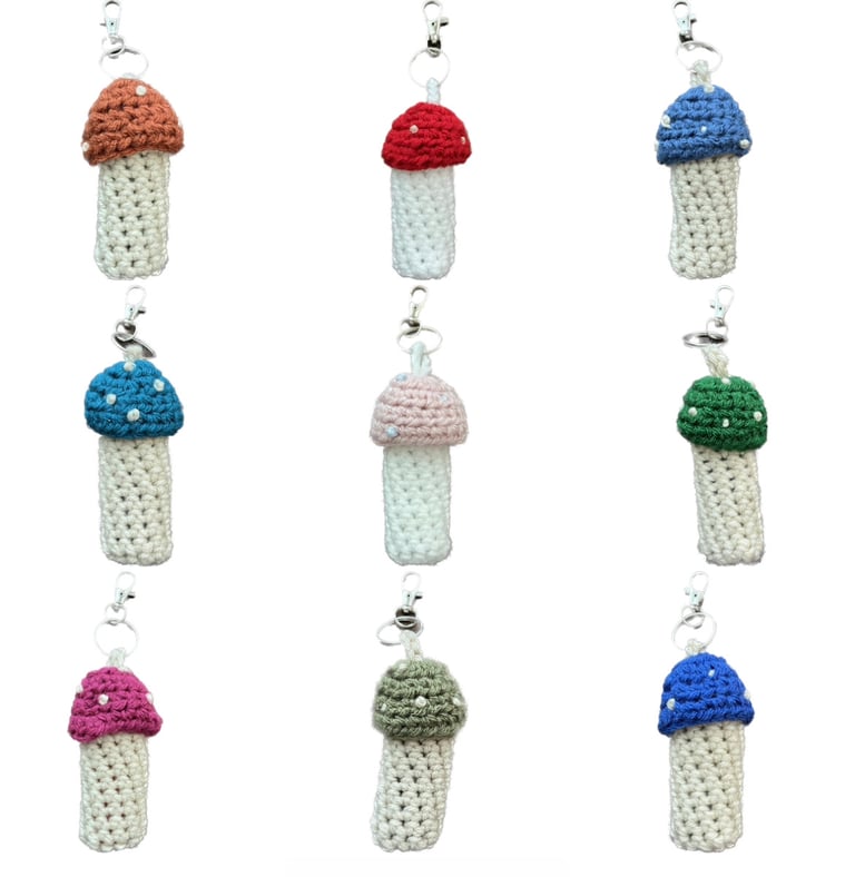 mushroom keychain