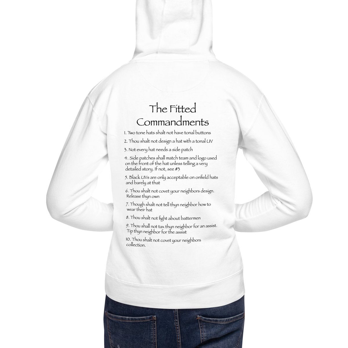 Image of The Fitted Commandments Hoodie - Black Print