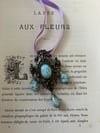 Très grand pendentif en argent et pâte de verre turquoise, XIXème siècle !