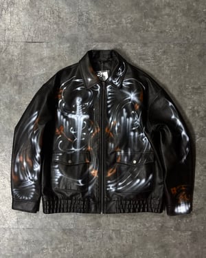 Image of COLD F33T - Truth4life Leather Jacket (Black)