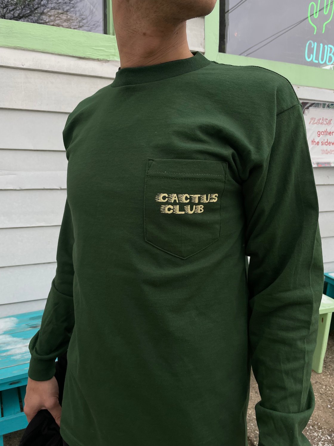 Image of Desert USA-made long sleeve with pocket tee
