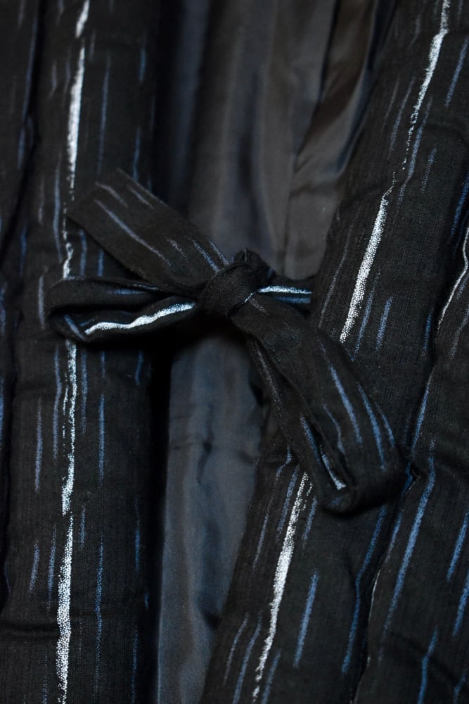 Image of Japanese Quilted Navy Kimono