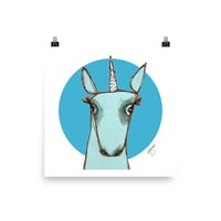 Image 1 of Blue Unicorn (Blue) - Poster copy