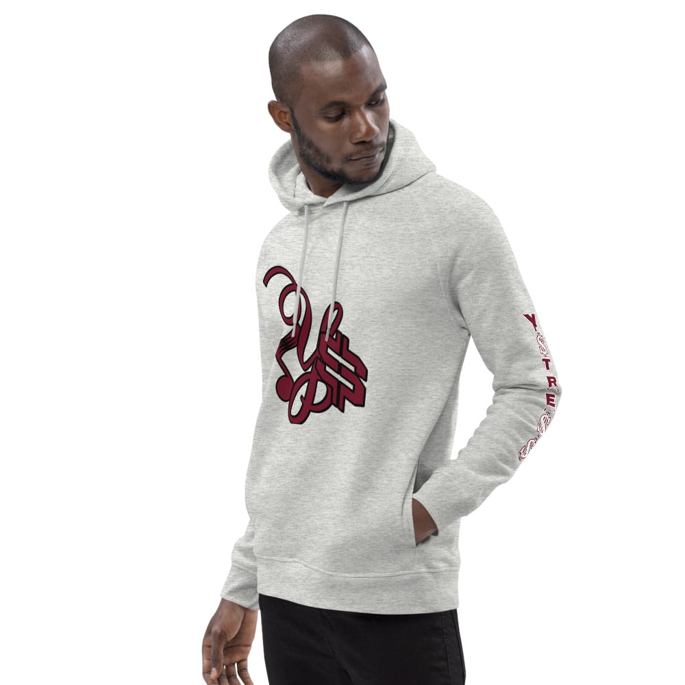 Image of YSDB Exclusive Burgundy and Black Unisex pullover hoodie