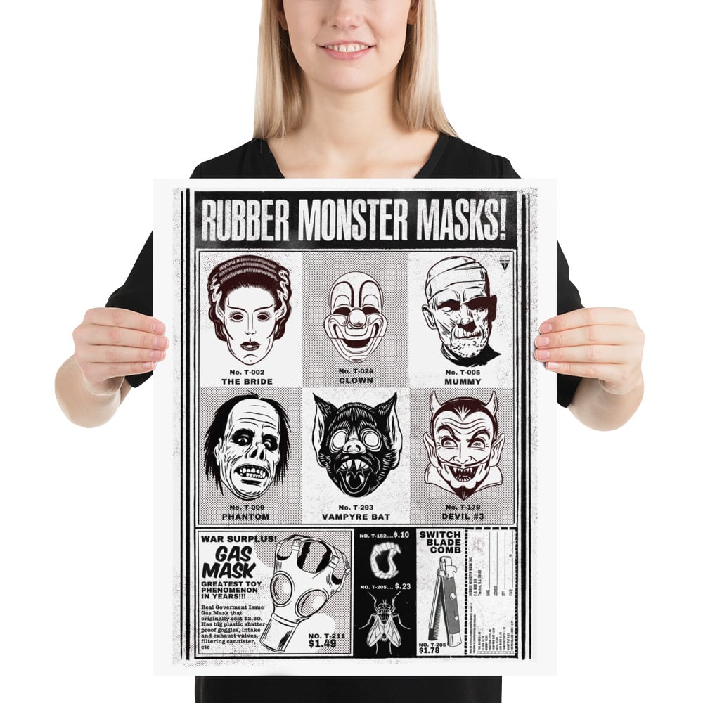 ‘RUBBER MONSTER MASKS 3’ POSTER