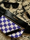 Periwinkle checkered crossbody 