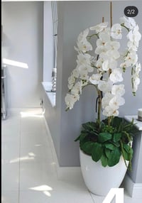 Image 1 of The best selling white silk floor standing arrangement 