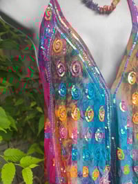 Image 6 of Mykonos tie dye jewelled jumpsuit - rainbow jewel